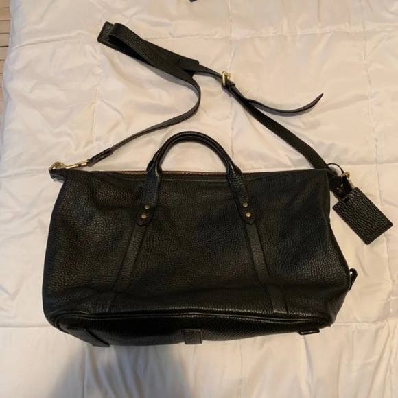 cole haan leather duffel